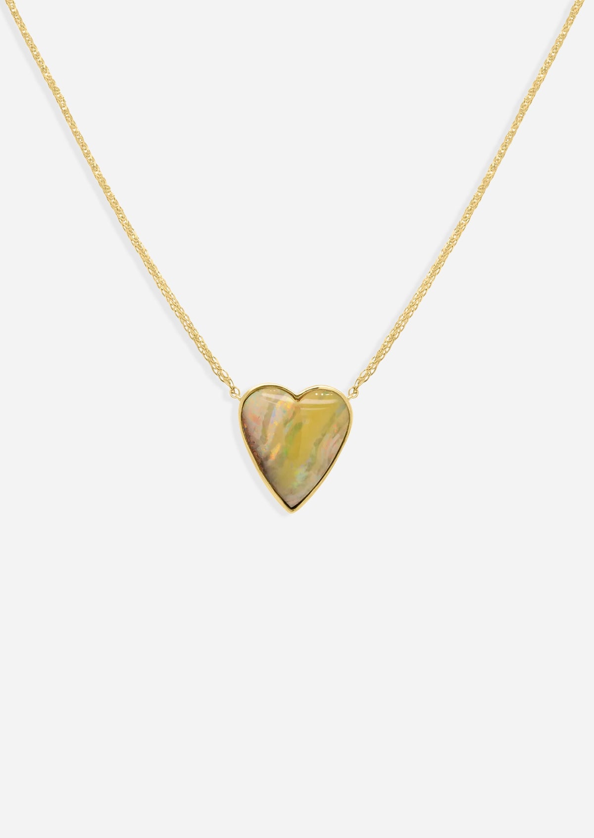 Boulder Opal Heart Necklace