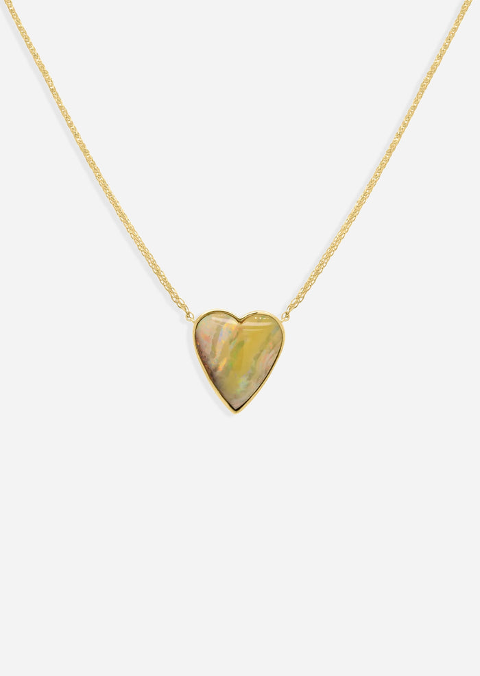 Boulder Opal Heart Necklace