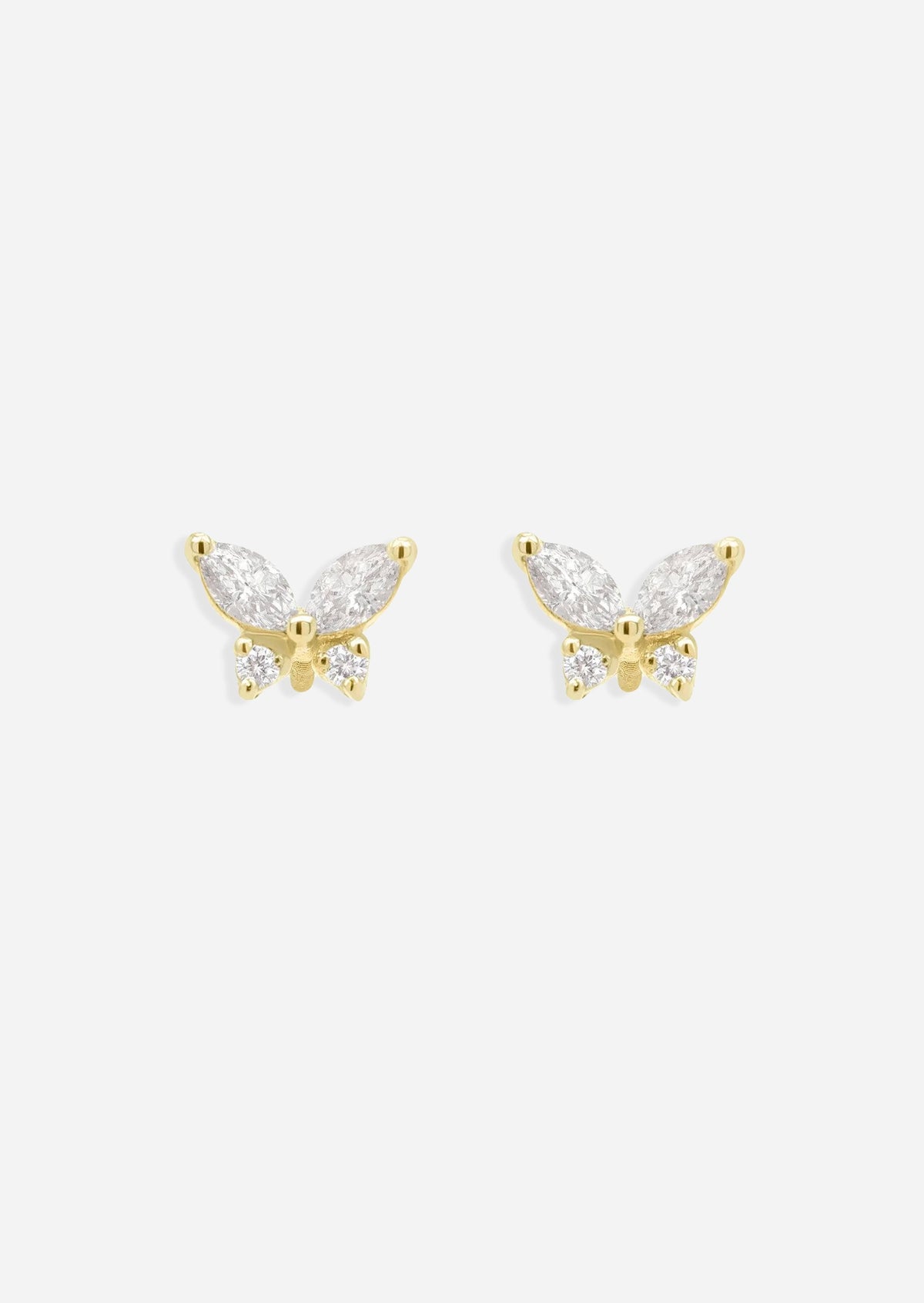 Butterfly Threaded Flat Back Earring | Single
