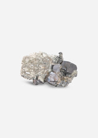 Calcite with Galena Cluster