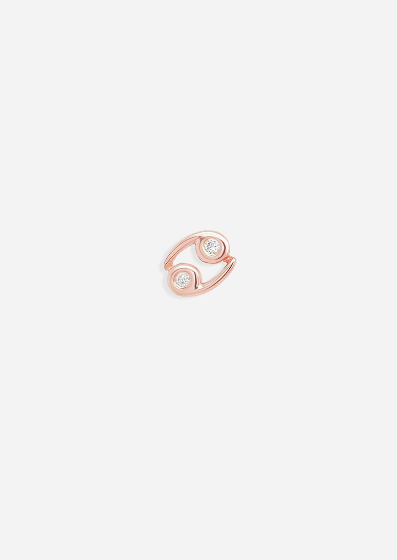 Cancer Threaded Flat Back Earring