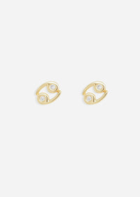 Cancer Threaded Flat Back Earring