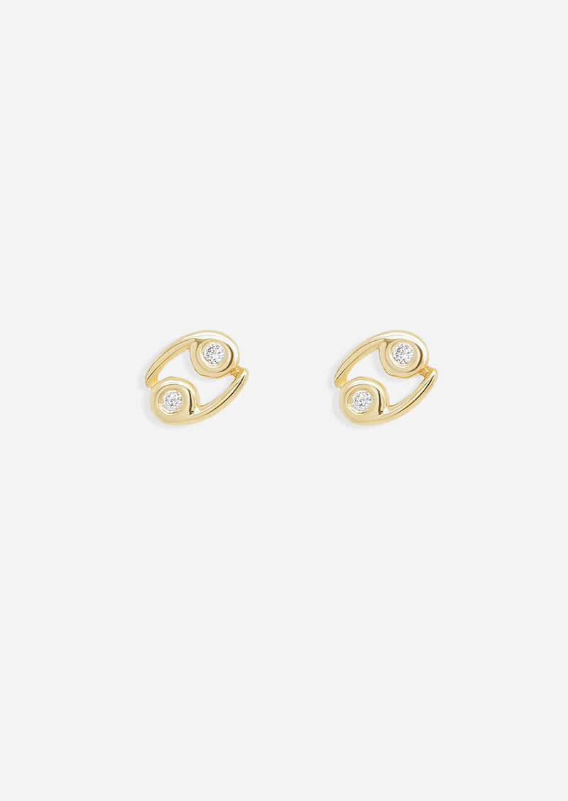Cancer Threaded Flat Back Earring