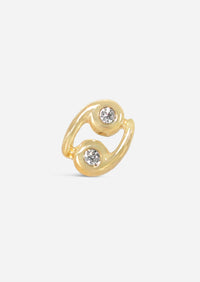 Cancer Threaded Flat Back Earring