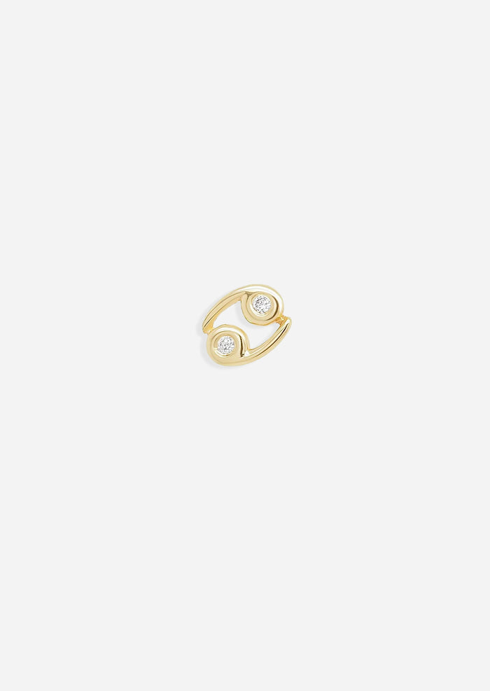 Cancer Threaded Flat Back Earring