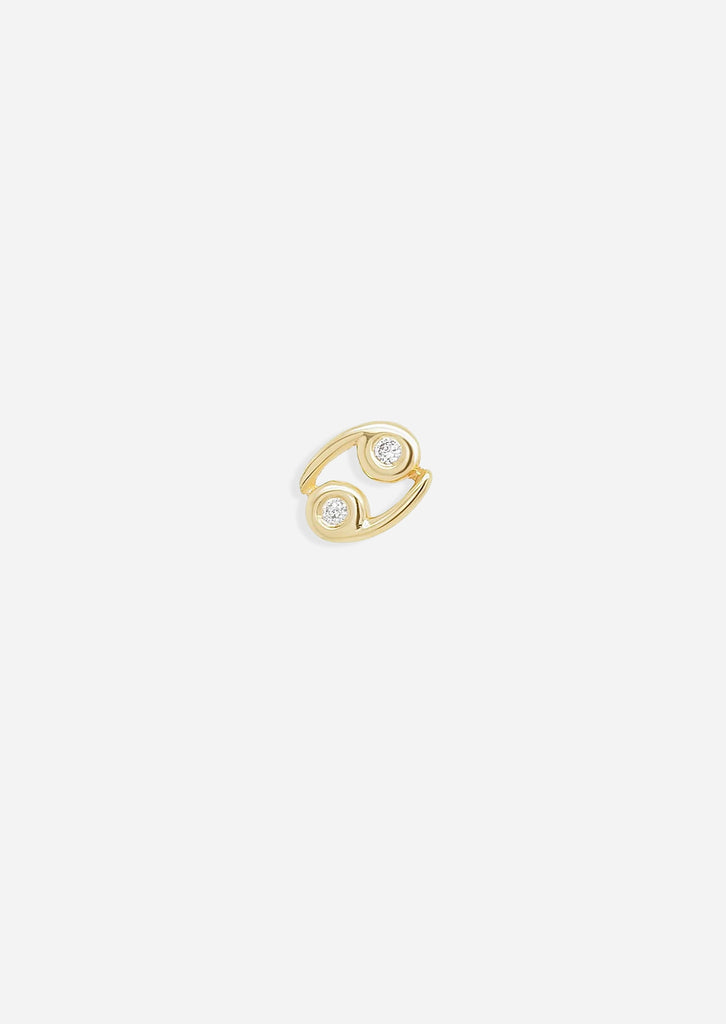 Cancer Threaded Flat Back Earring