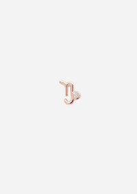 Capricorn Threaded Flat Back Earring