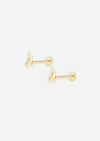 Capricorn Threaded Flat Back Earring