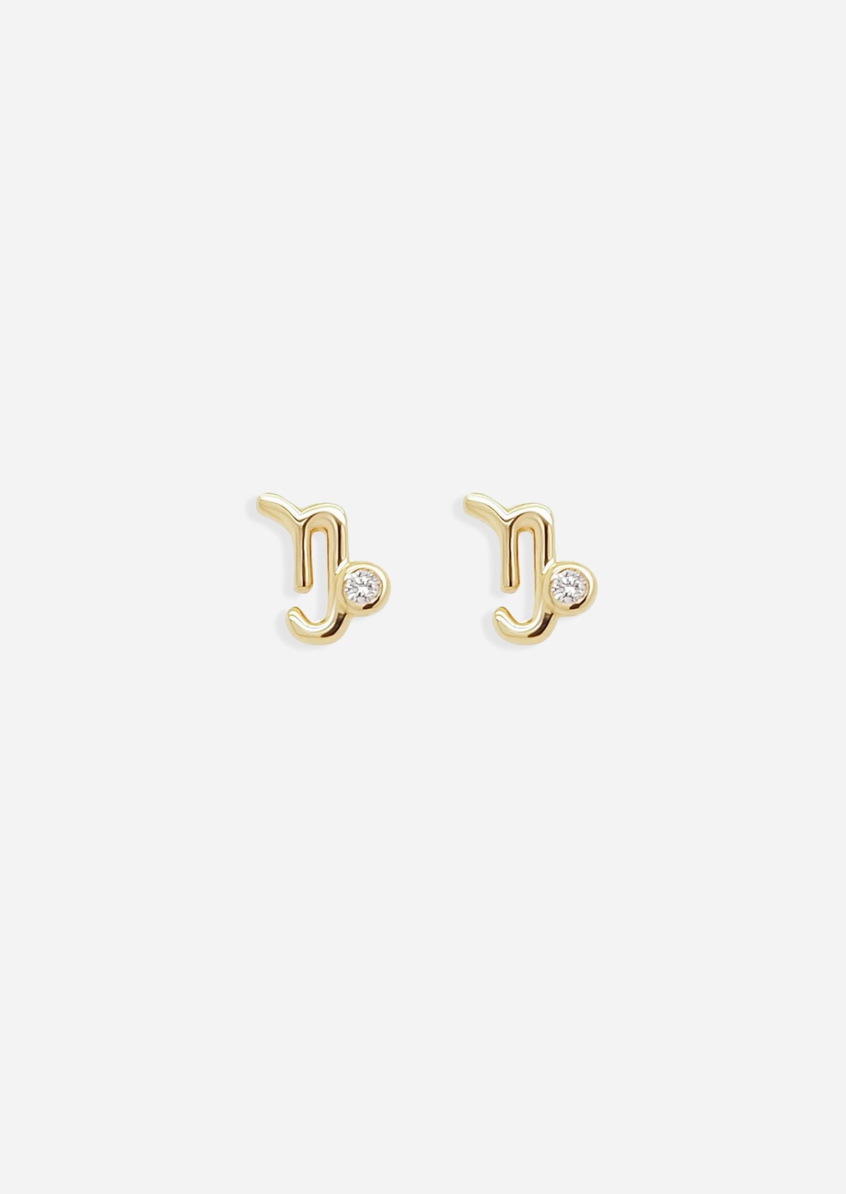 Capricorn Threaded Flat Back Earring