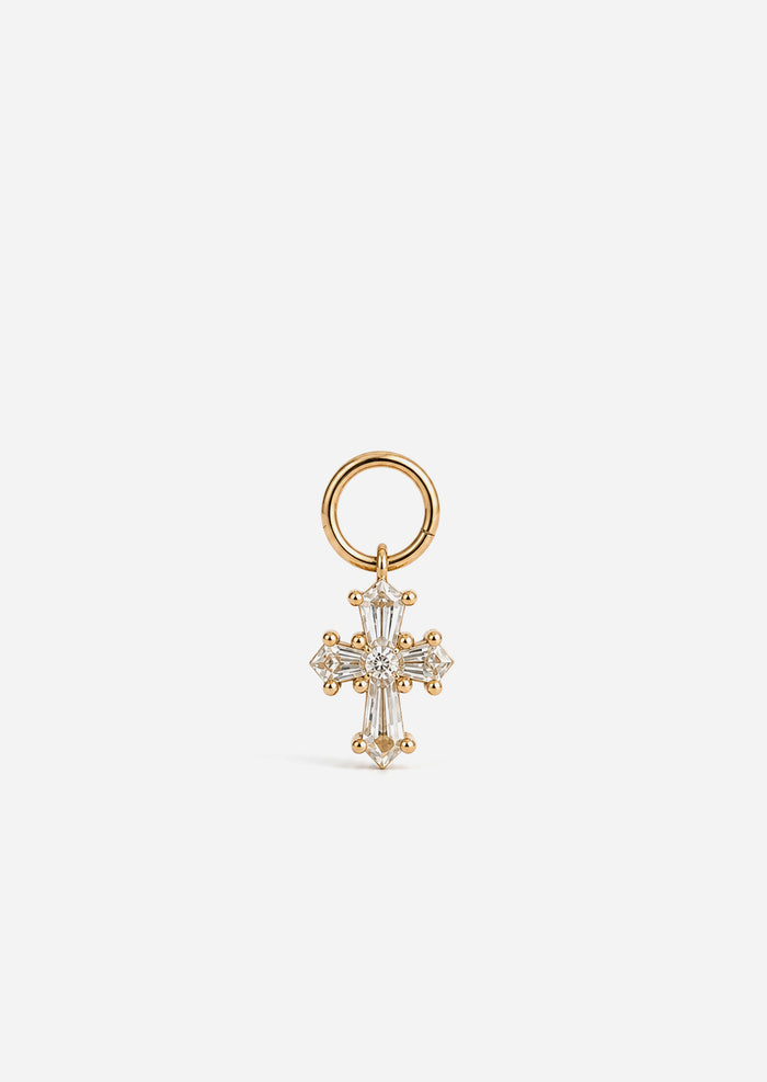 Diamond Cross Charm