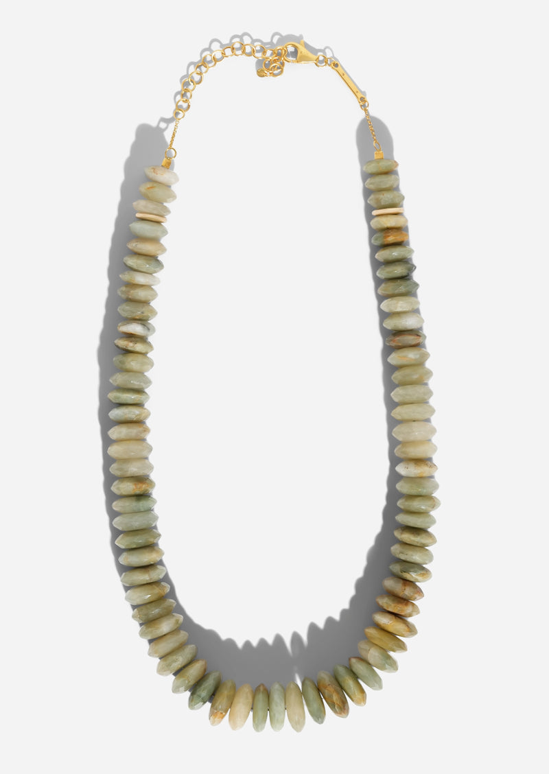 Chrysoberyl Heishi Bead Necklace