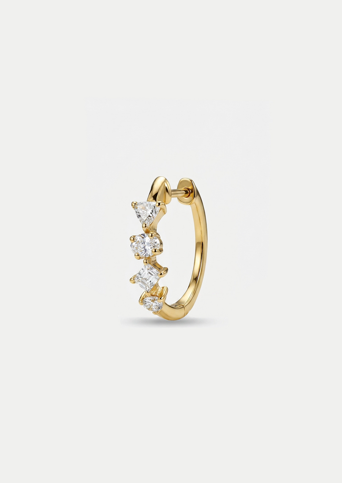 Confetti Diamond Hoop