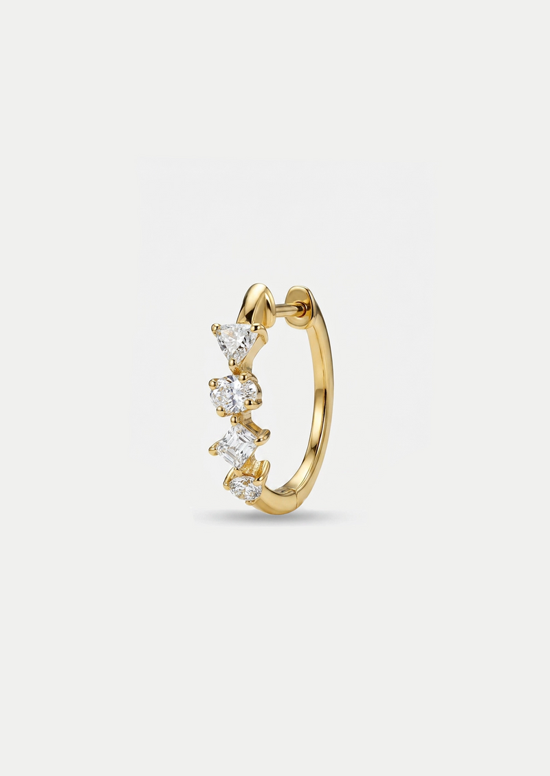 Confetti Diamond Hoop