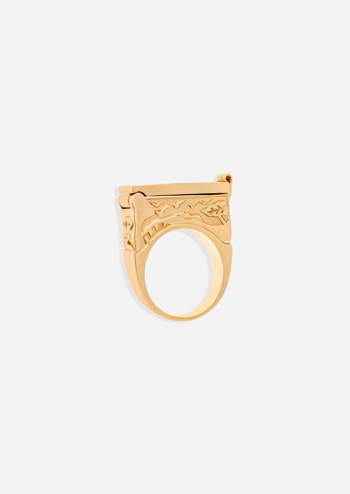Cypress Poison Ring - Emerald Baguette