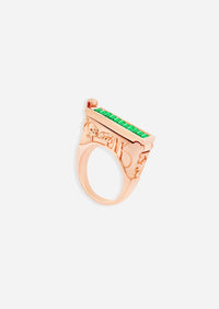 Cypress Poison Ring - Emerald Baguette