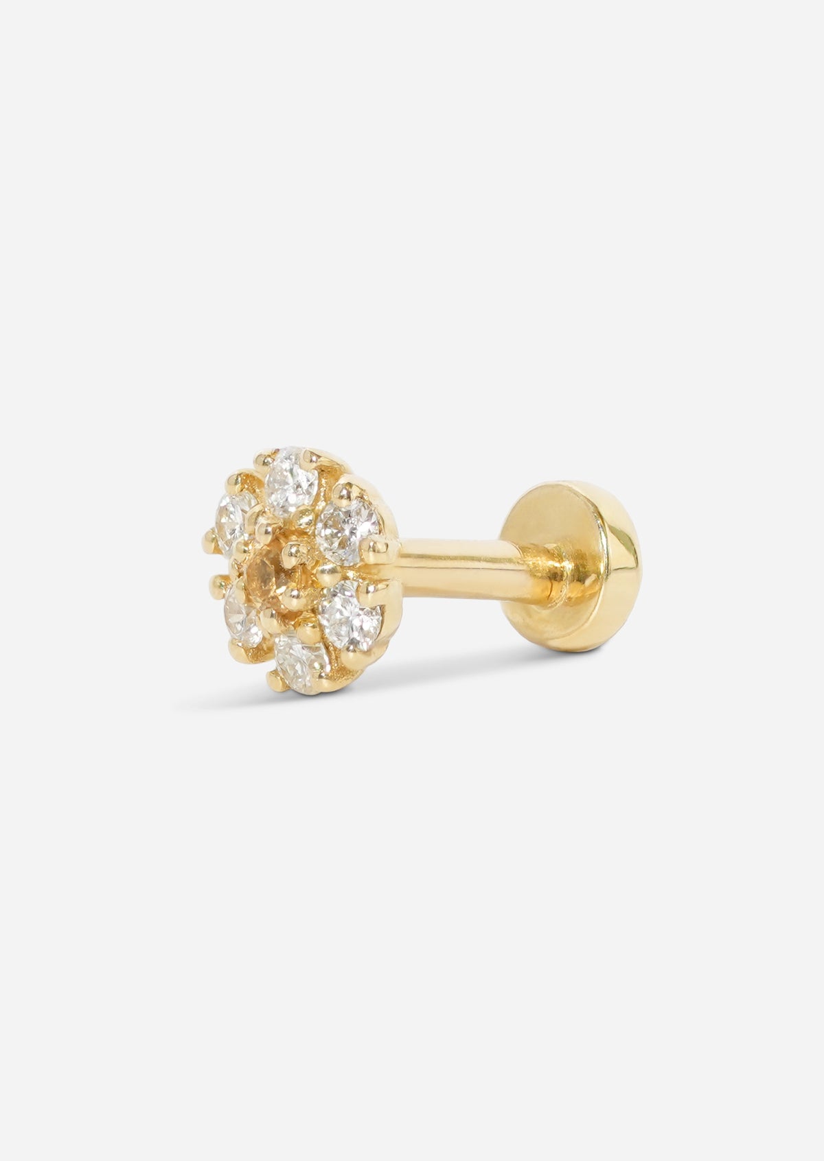 Daisy Threaded Flat Back Earring | Single