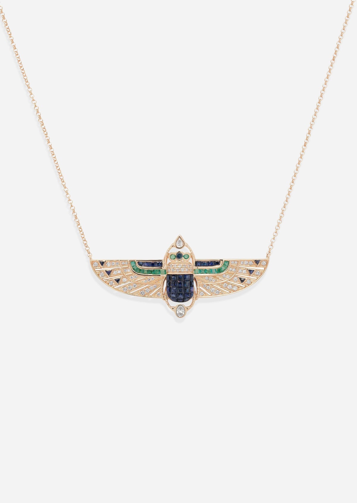 Deco Scarab Necklace