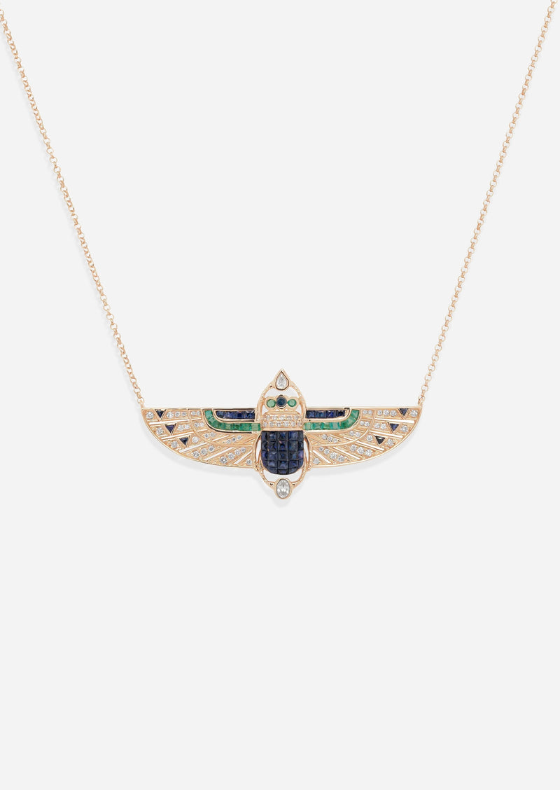 Deco Scarab Necklace