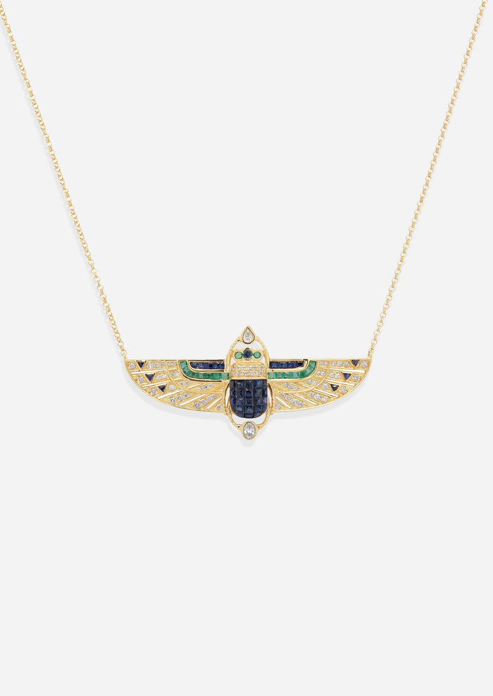 Deco Scarab Necklace