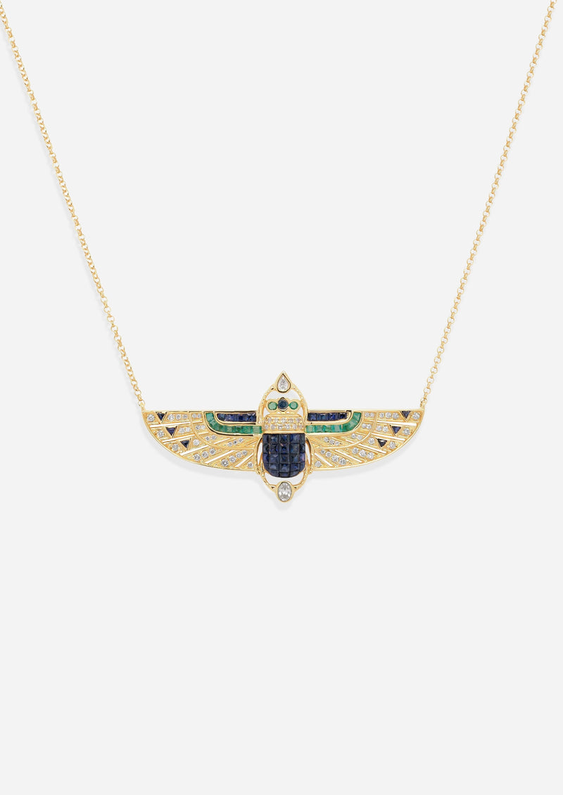 Deco Scarab Necklace