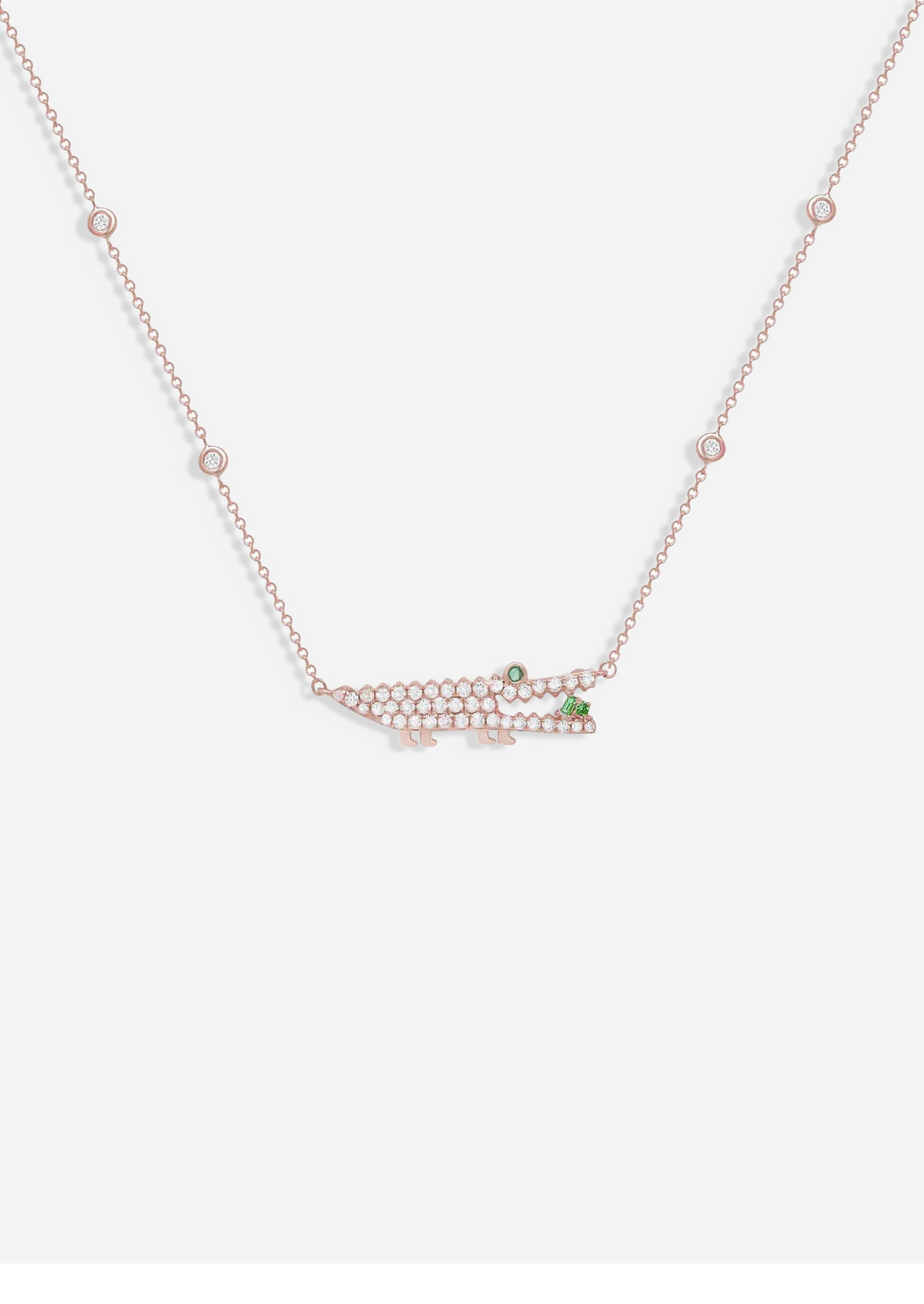 Diamond Gator Necklace