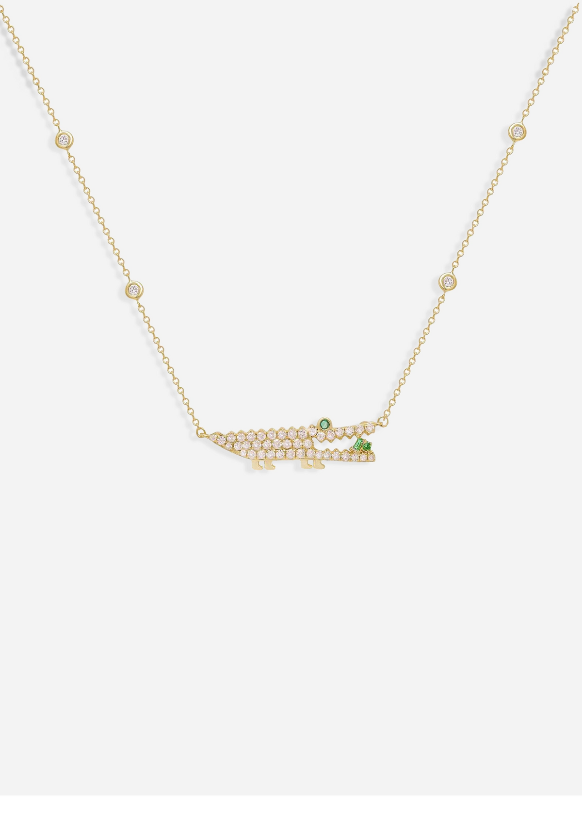 Diamond Gator Necklace