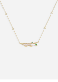 Diamond Gator Necklace