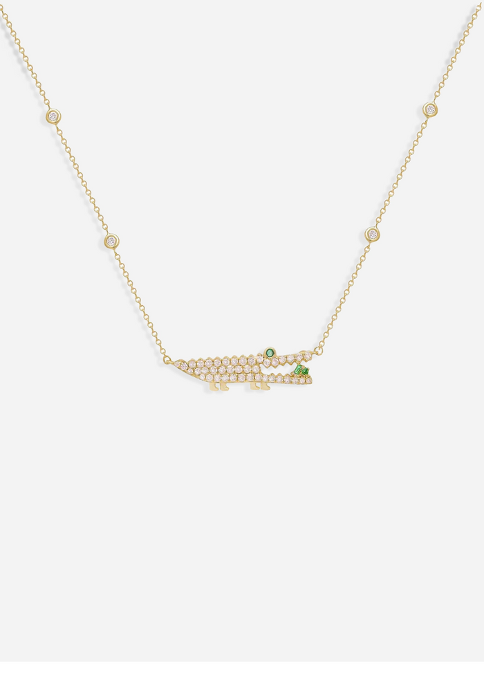 Diamond Gator Necklace