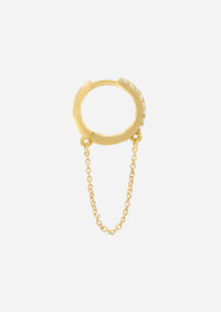 Diamond Chain Huggie Hoop | Single