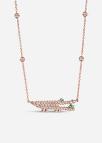 Diamond Gator Necklace