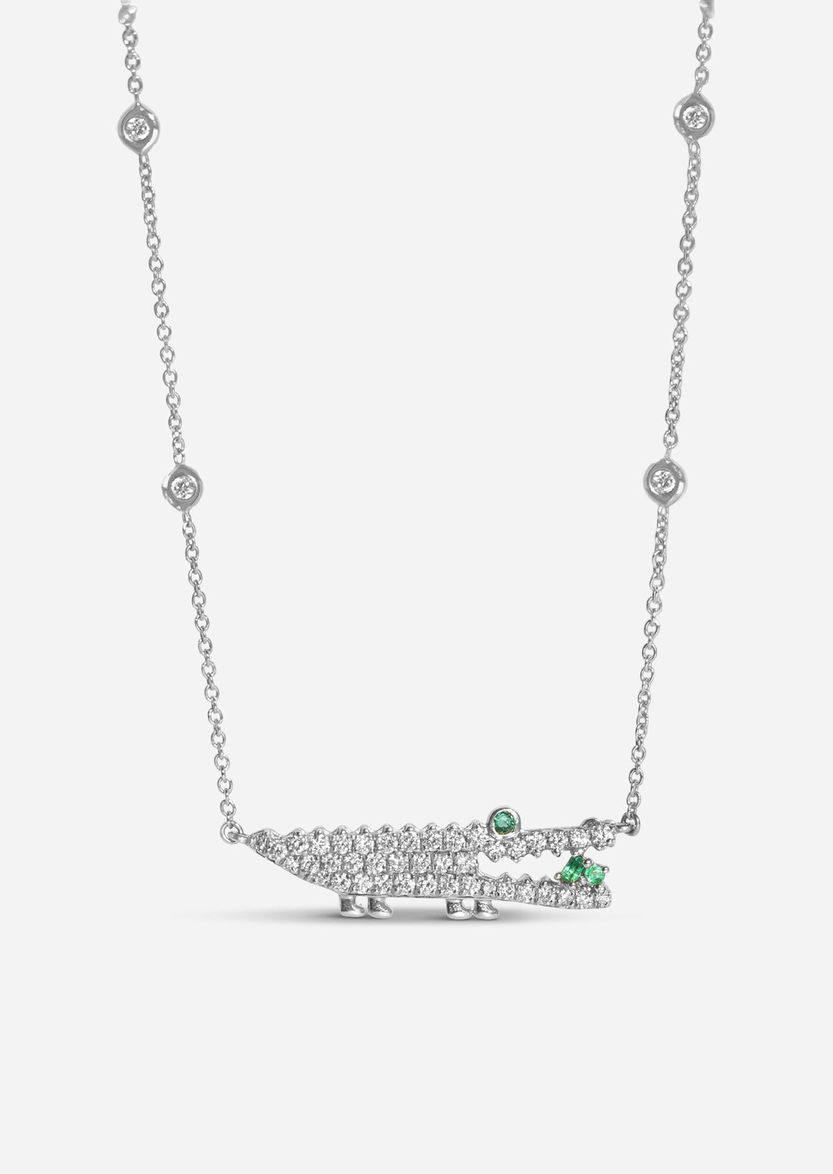 Diamond Gator Necklace
