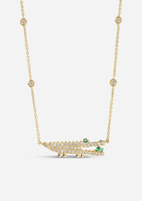 Diamond Gator Necklace