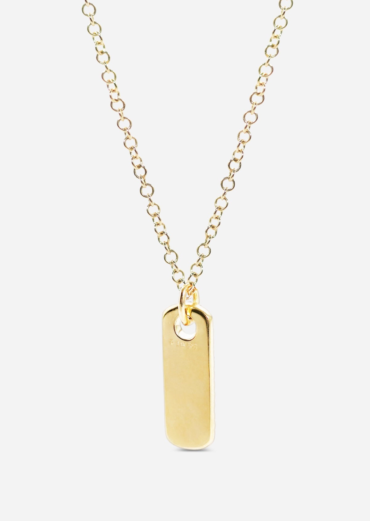 Diamond ID Tag Necklace