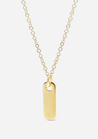 Diamond ID Tag Necklace