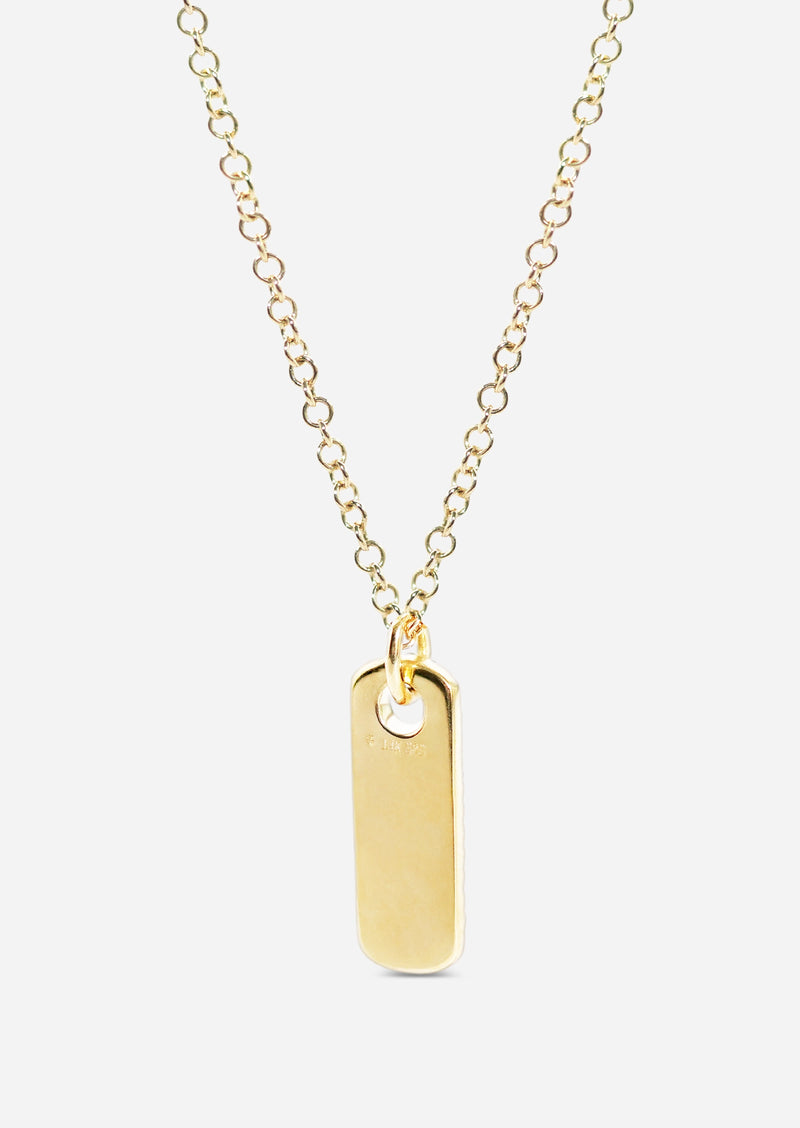 Diamond ID Tag Necklace