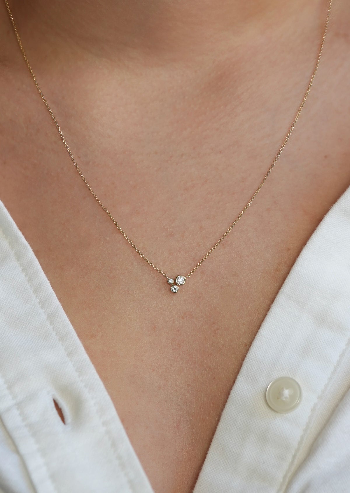 Organic Trio Diamond Necklace