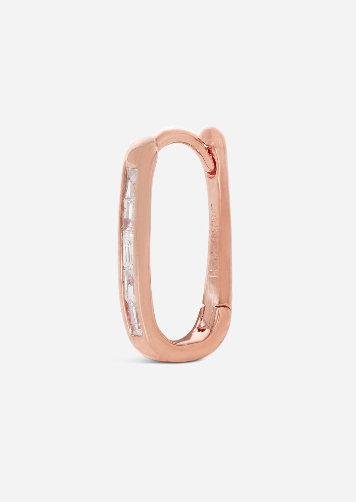 Diamond Oval Lock Hoop | Single
