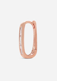 Diamond Oval Lock Hoop | Single