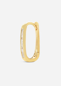 Diamond Oval Lock Hoop | Single