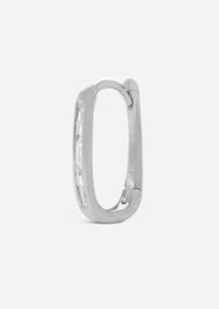 Diamond Oval Lock Hoop | Single