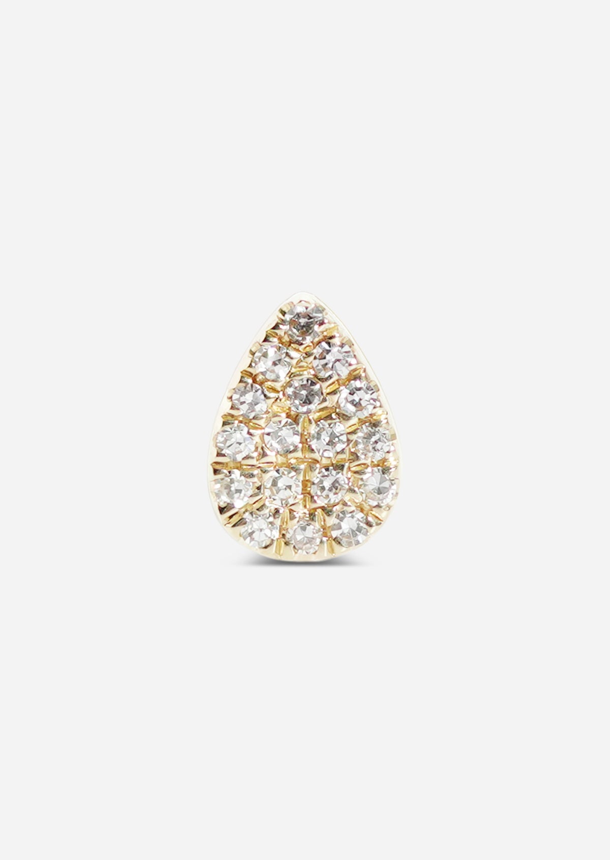 Pear Diamond Stud Earring | Single