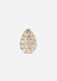 Pear Diamond Stud Earring | Single
