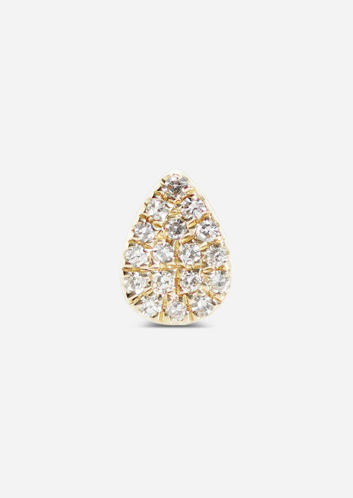 Pear Diamond Stud Earring | Single