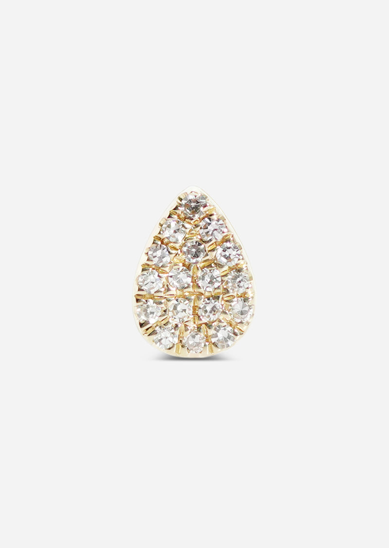 Pear Diamond Stud Earring | Single