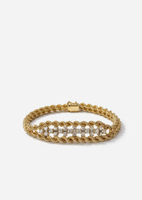 Diamond Rope ID Bracelet