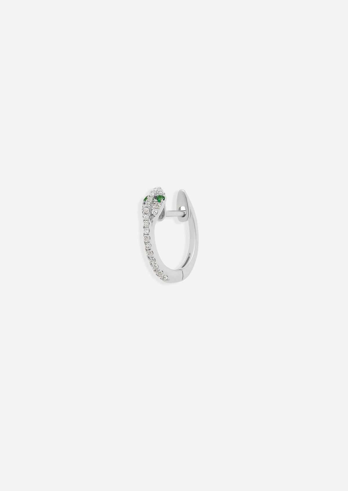 Diamond Snake Hoop - Emerald Eyes | Single