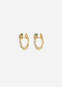Diamond Snake Hoop - Emerald Eyes | Single
