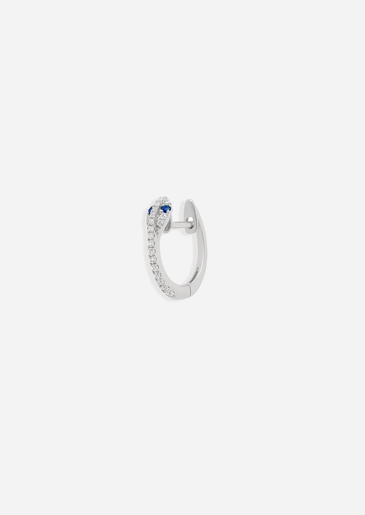 Diamond Snake Hoop - Sapphire Eyes | Single
