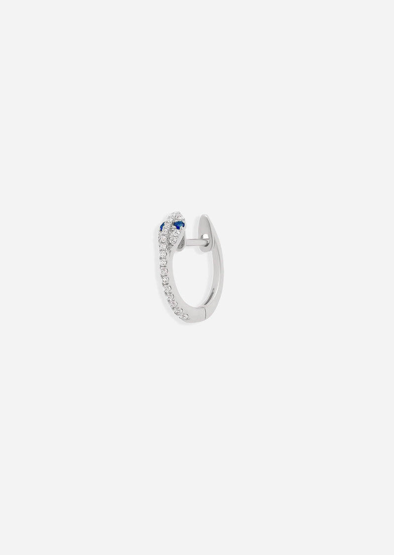 Diamond Snake Hoop - Sapphire Eyes | Single