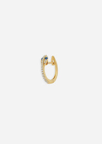 Diamond Snake Hoop - Sapphire Eyes | Single
